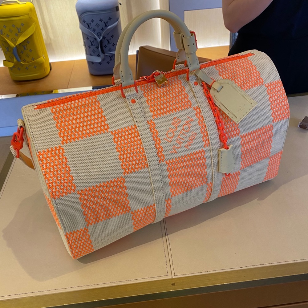 Louis Vuitton Raffia Keepall Bandoulière 50
